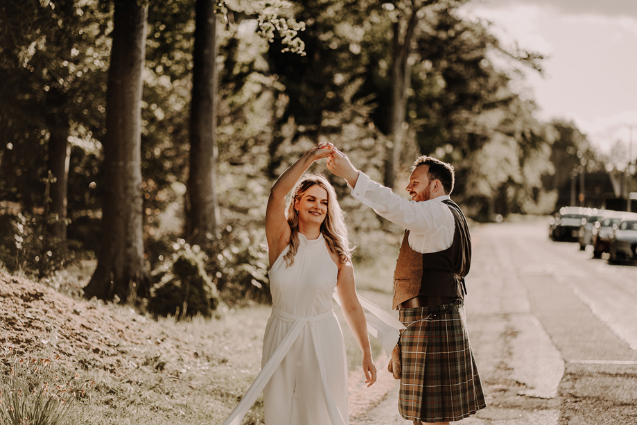 Couple dance during couple portraits