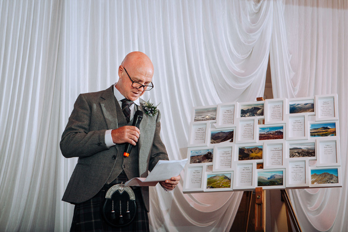 Person Wearing A Kilt Making A Speech At A Wedding