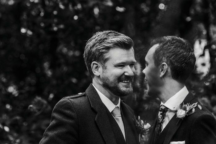 Black and white couple portrait 