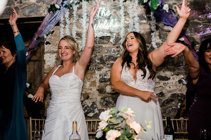 Brides dance during the evening 