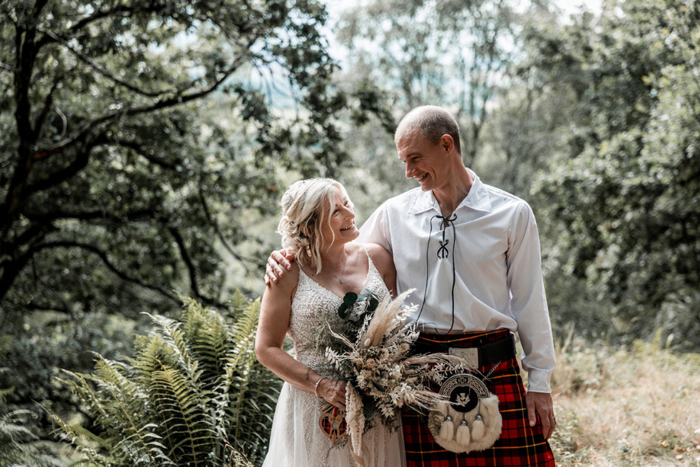 Couple portrait of the bride and groom