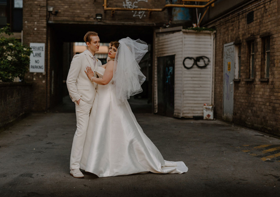 Couple portrait of the newlyweds in Glasgow