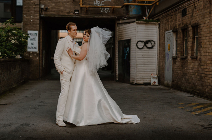 Couple portrait of the newlyweds in Glasgow