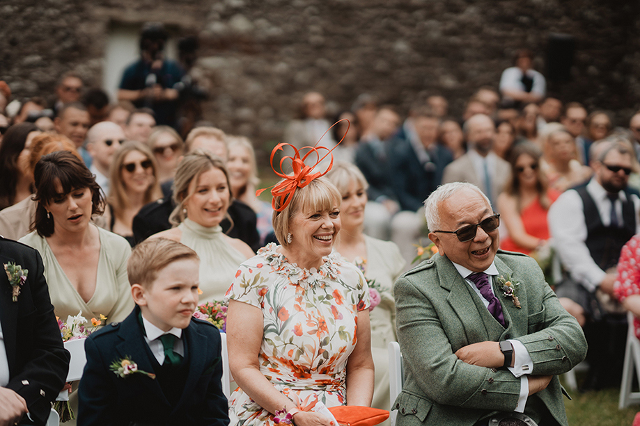 Guests Seated For A Wedding Ceremony Outdoors