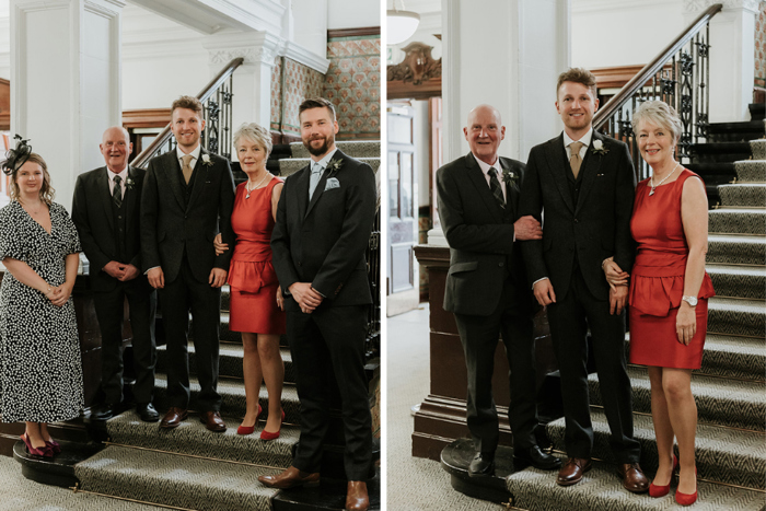 Groom with his family