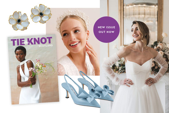 a collage of images from Tie the Knot Scotland issue 95