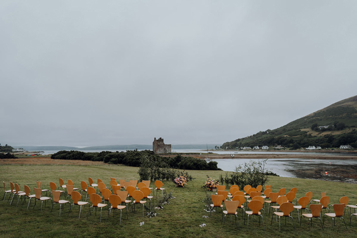 Outdoor ceremony set up