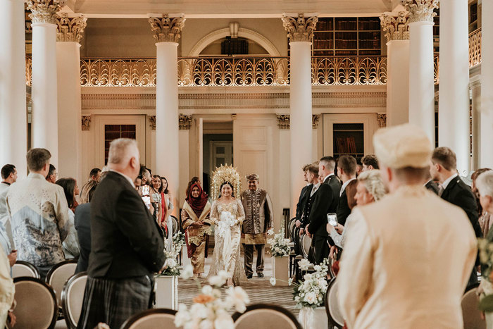 bride walking down aisle signet library