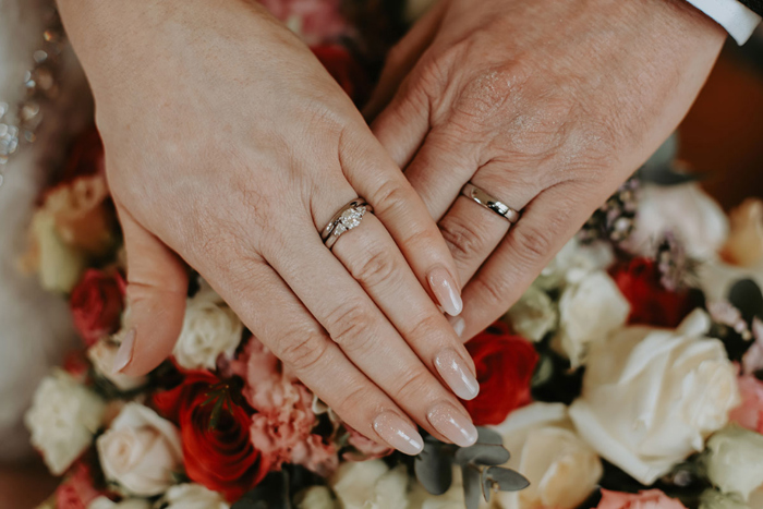 Image showing the bride and groom's rings