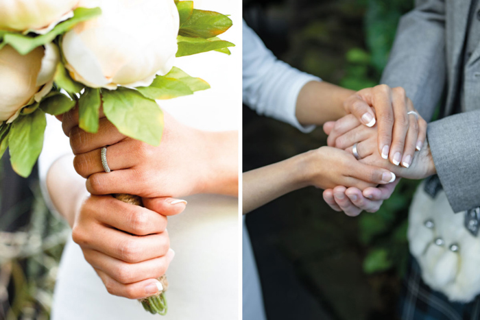 Hands Of A Bride And Groom