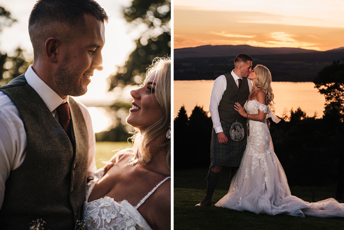 Sunset wedding portraits