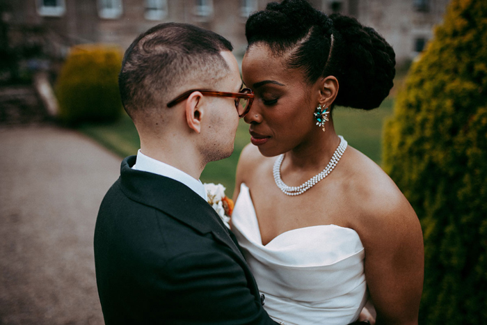 Couple portraits of bride and groom outdoors