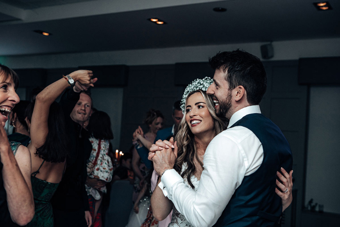 Bride and groom during their first dance