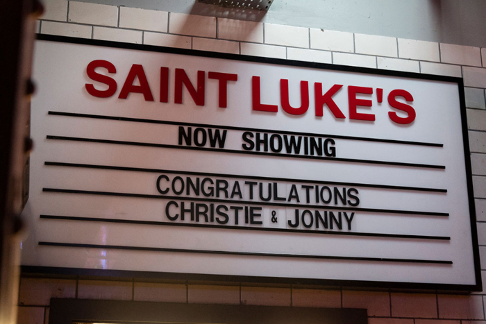 Wedding sign at St Luke's