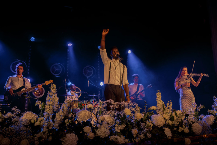 Band performing on stage