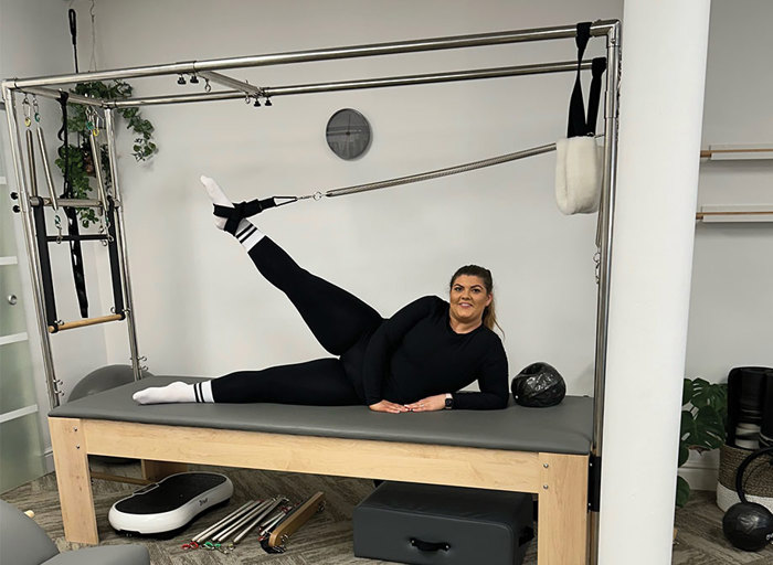 woman doing pilates