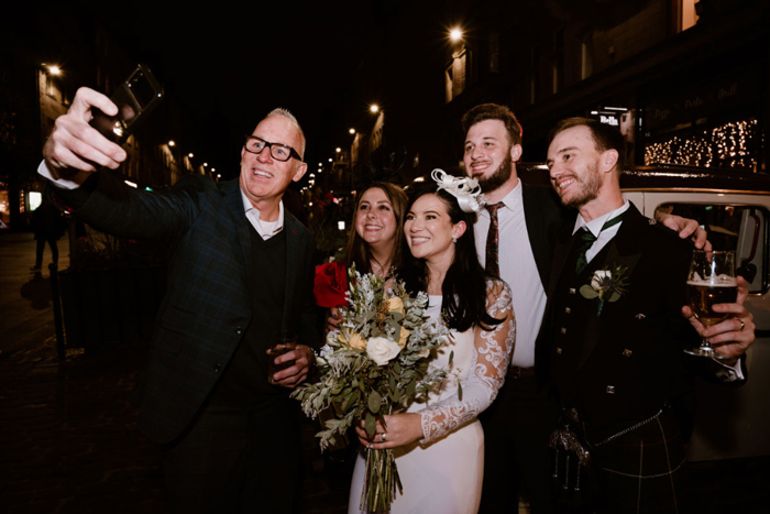 Couple pose for a selfie 