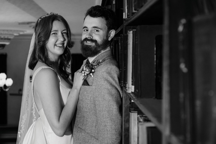 Black and white couple portrait 