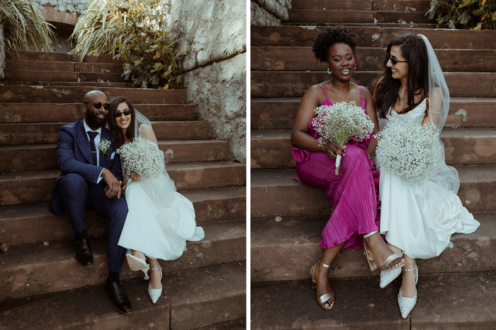 People Sitting On Stone Stairs