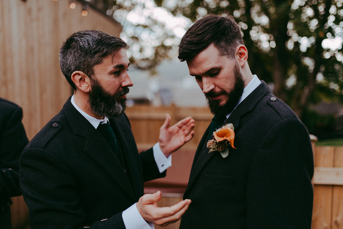 Groom And Best Man At Wedding Ceremony At Boreland Loch Tay