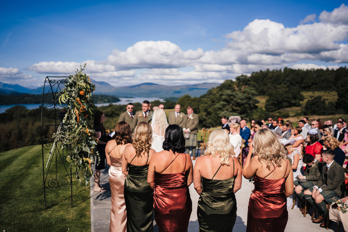 Outdoor ceremony at Borturich Castle