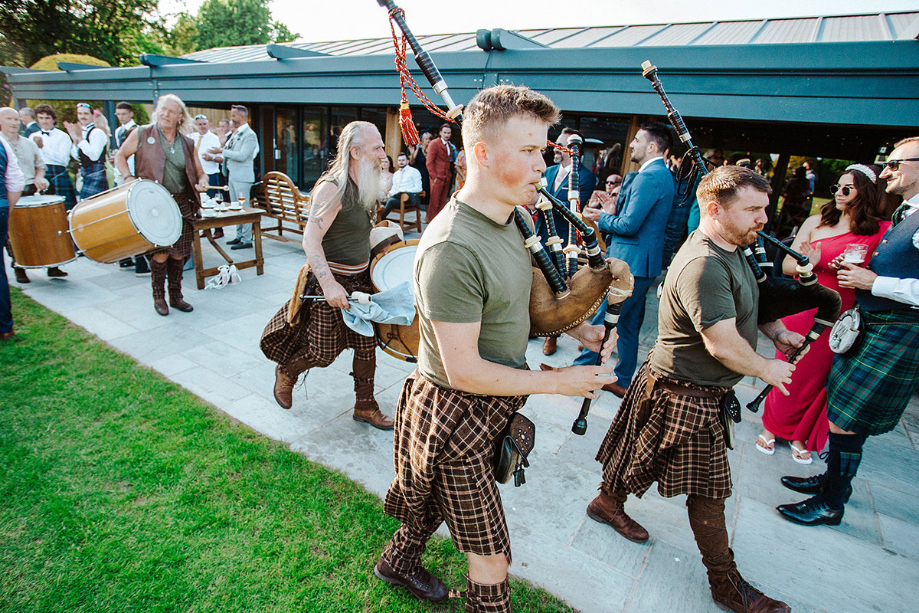 Members of Clanadonia perform at wedding