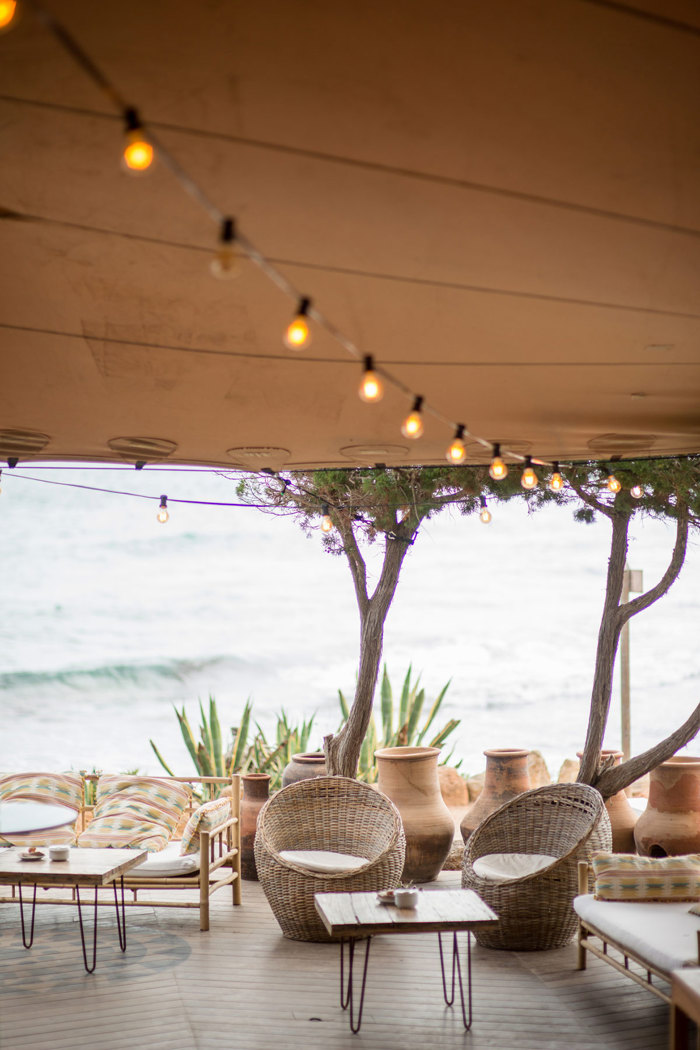  A string of lights on a patio at Aiyanna Ibiza