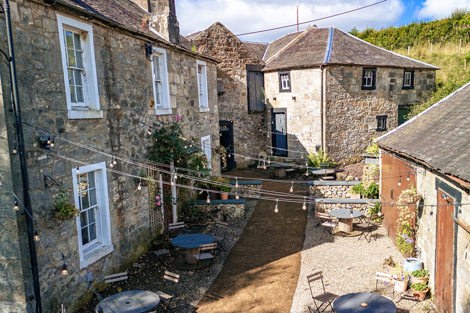 The courtyard at Folkerton Mill