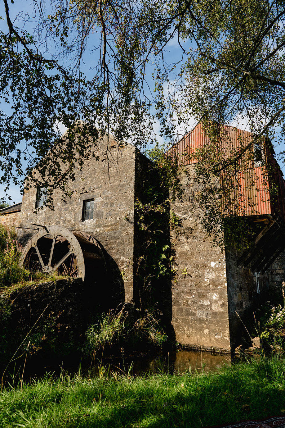 the old mill wheel at Folkerton Mill