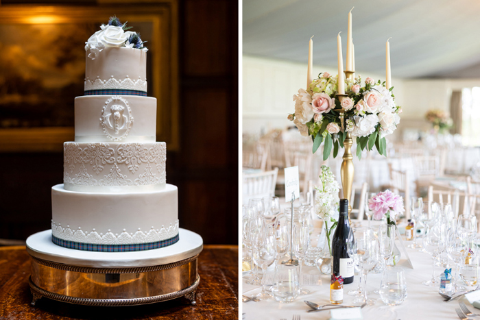 Image of the cake and of the table decor