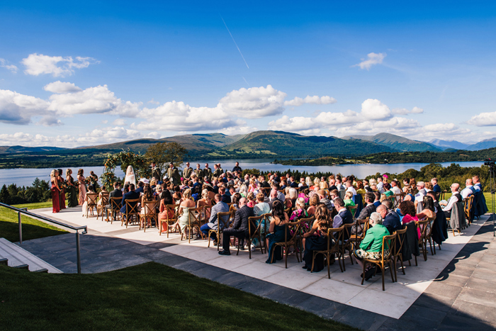 Outdoor ceremony at Borturich Castle