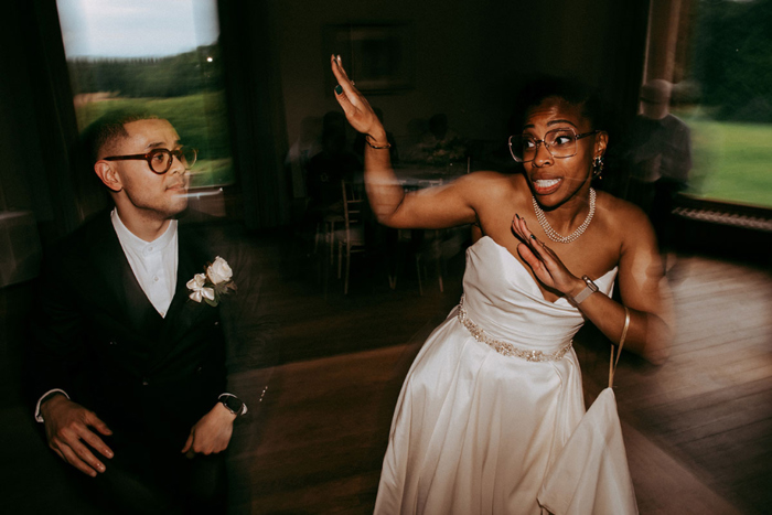 Bride and groom on the dance floor