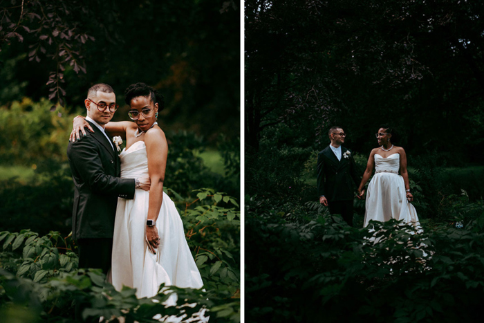 Outdoor wedding portraits