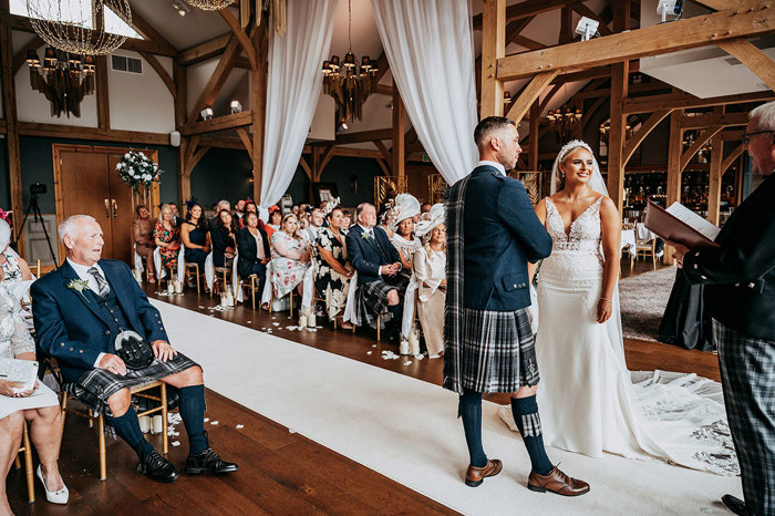 Wedding Ceremony Enterkine House Wedding By Daryl Beveridge Photography