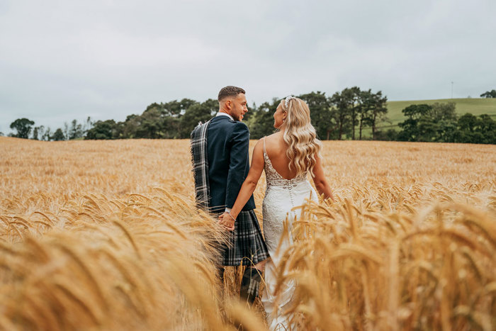 Corn Field Wedding Portraits Of Bride And Groom By Daryl Beveridge