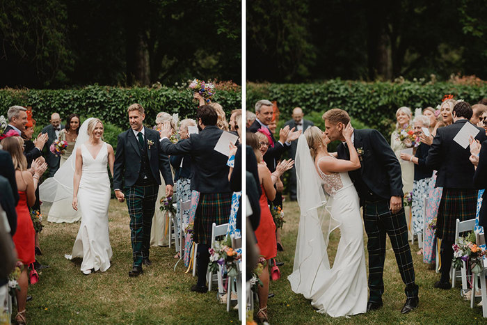 A Bride And Groom At Wedderlie House 