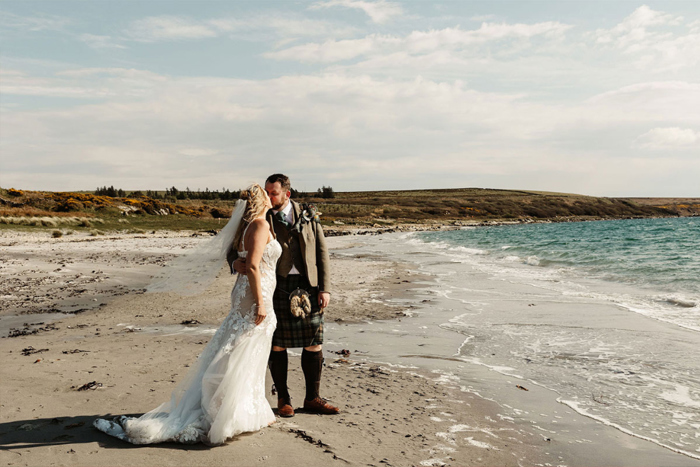 Couple portraits on the beach