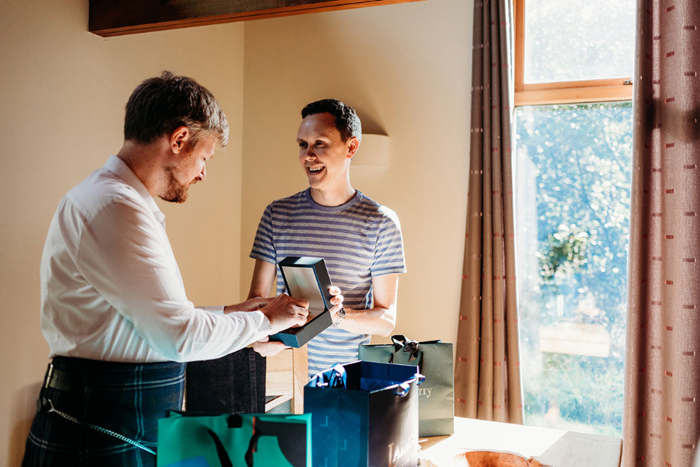 Grooms get ready for the big day