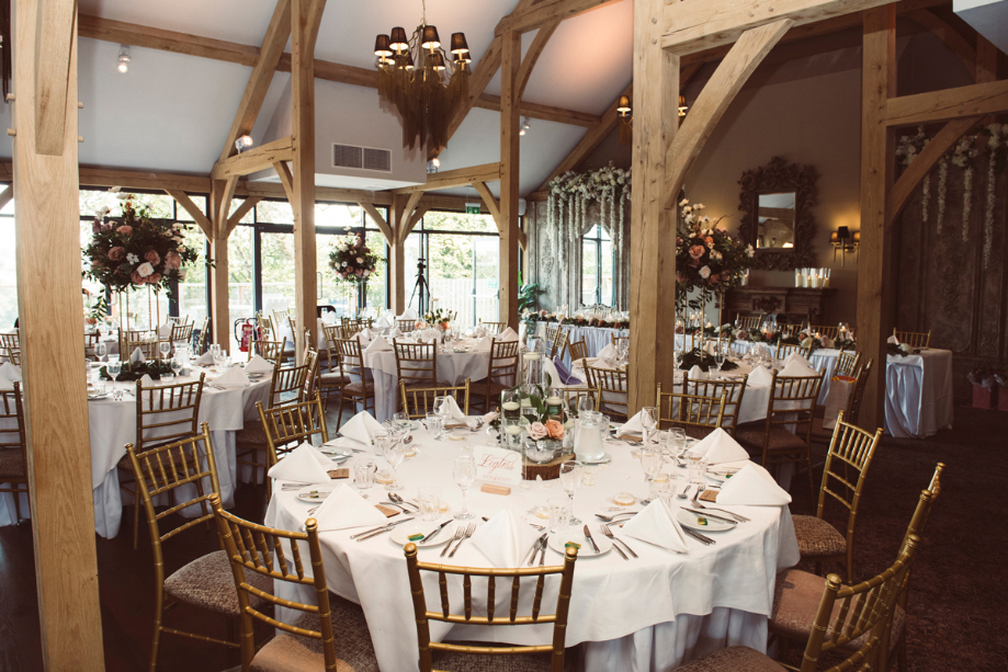 Tables set at Enterkine House in Ayrshire