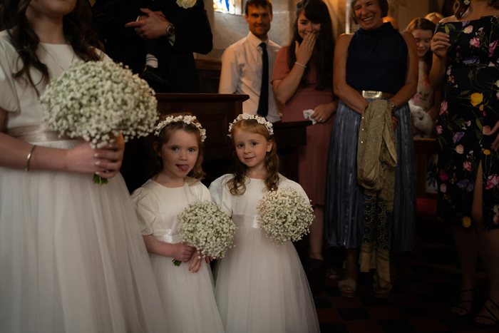 Flower girls during ceremony