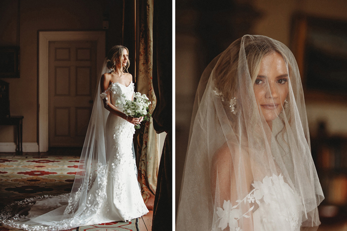 A Bride Posing On Her Wedding Day