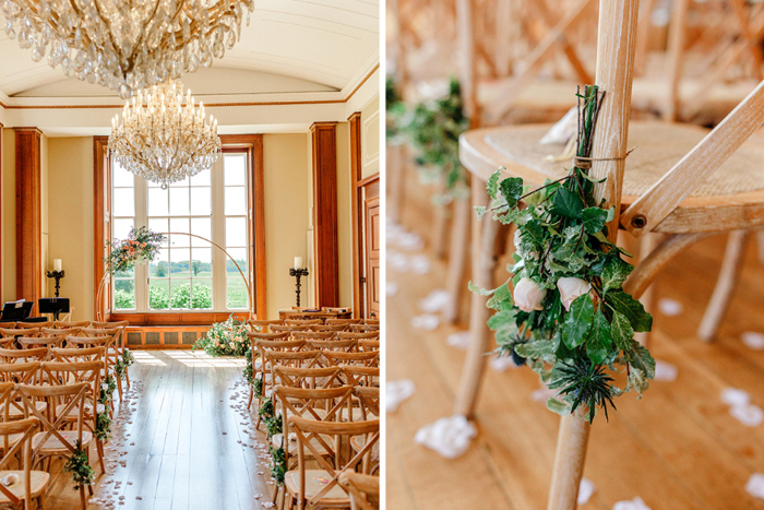 Detail shots of ceremony aisle