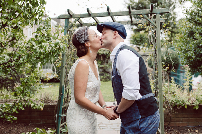 Couple kiss at the end of the ceremony