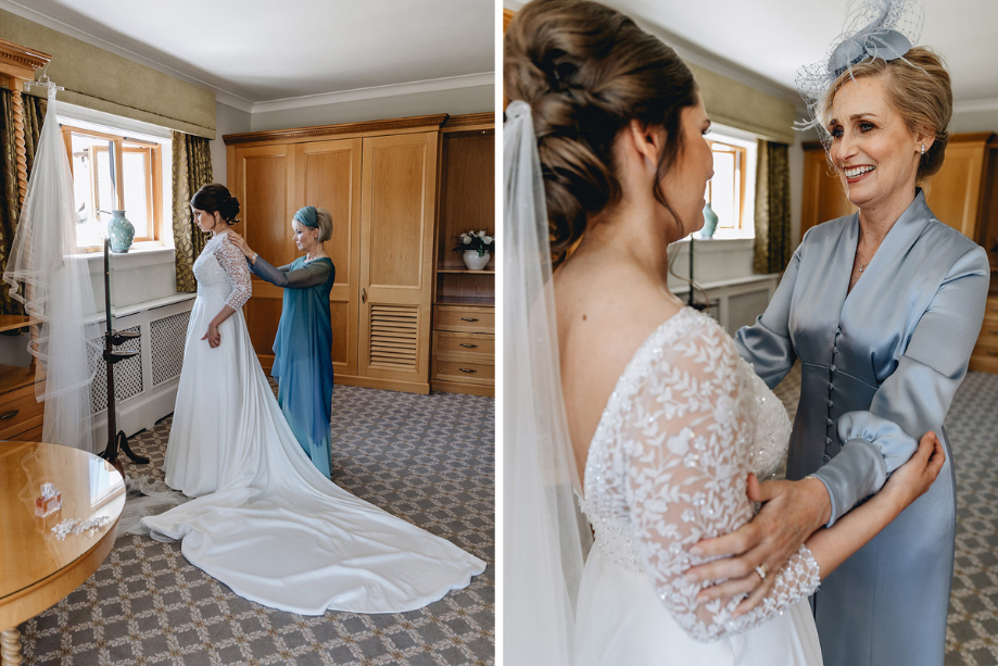 Bride With Joyce Young And Mum At Lochgreen House