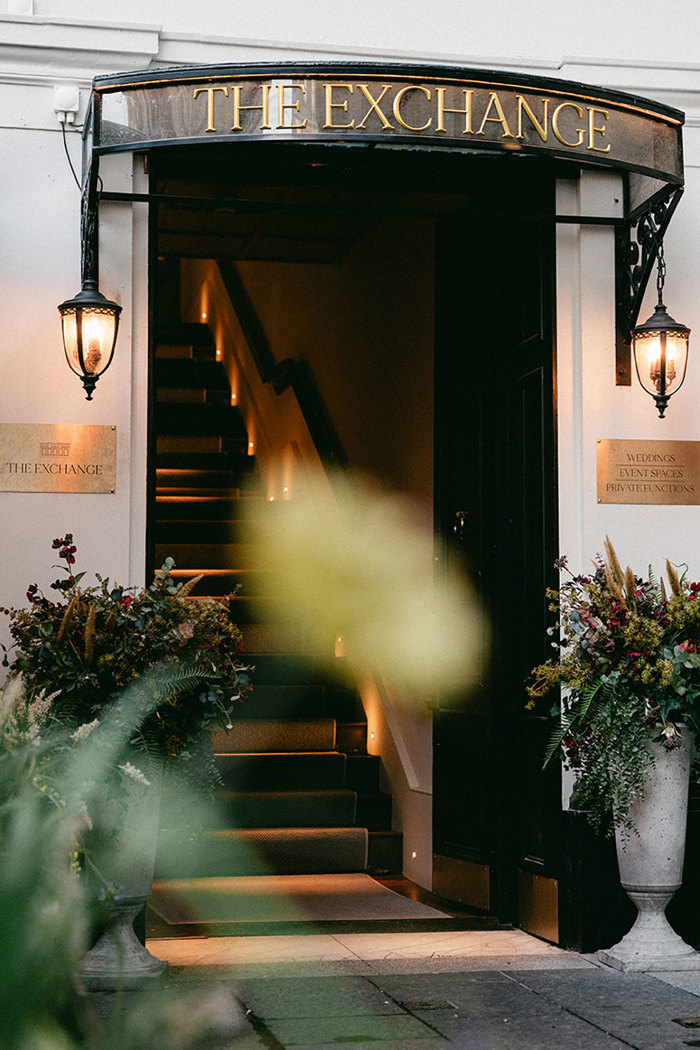 staircase front entrance to a wedding, event space and private function space named 'The Exchange'