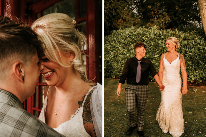 Couple portraits of the two brides