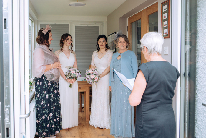 Two Brides Wedding Ceremony With Mothers As Witnesses