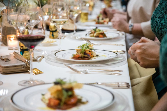 Shot of main course of a wedding meal