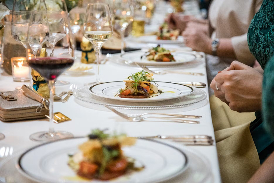 Shot of main course of a wedding meal